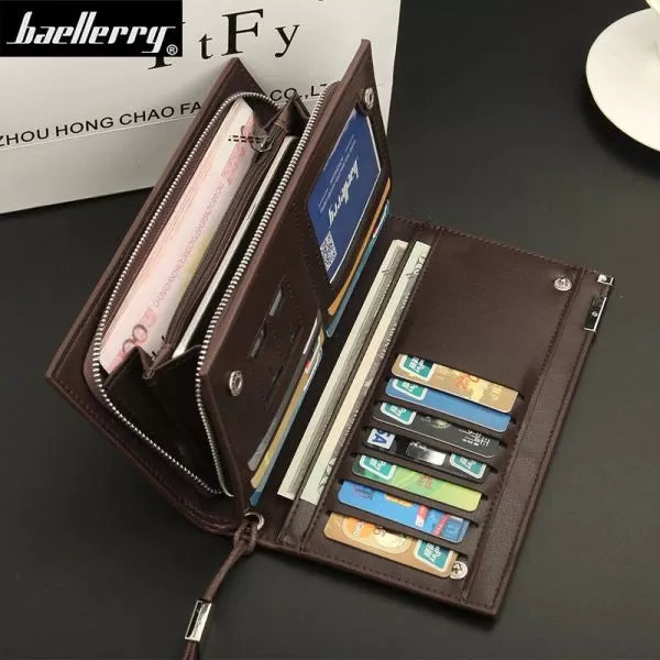 Imported Long Fold Leather Wallet