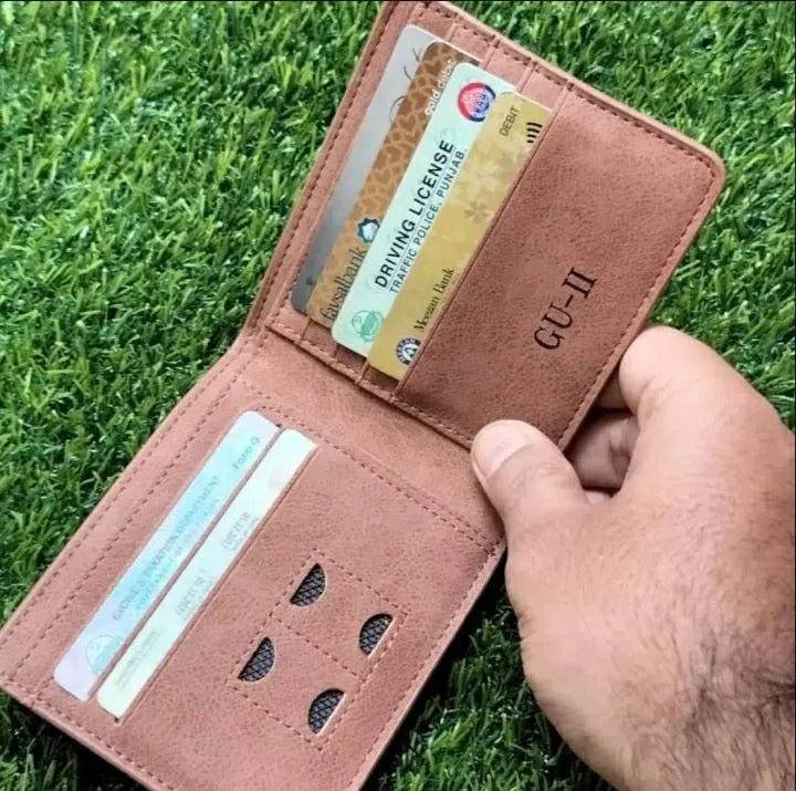 GU-II Male Short Thin Man Purse Wallet Retro Student Horizontal Leather Purse Young Men's Personality Tide